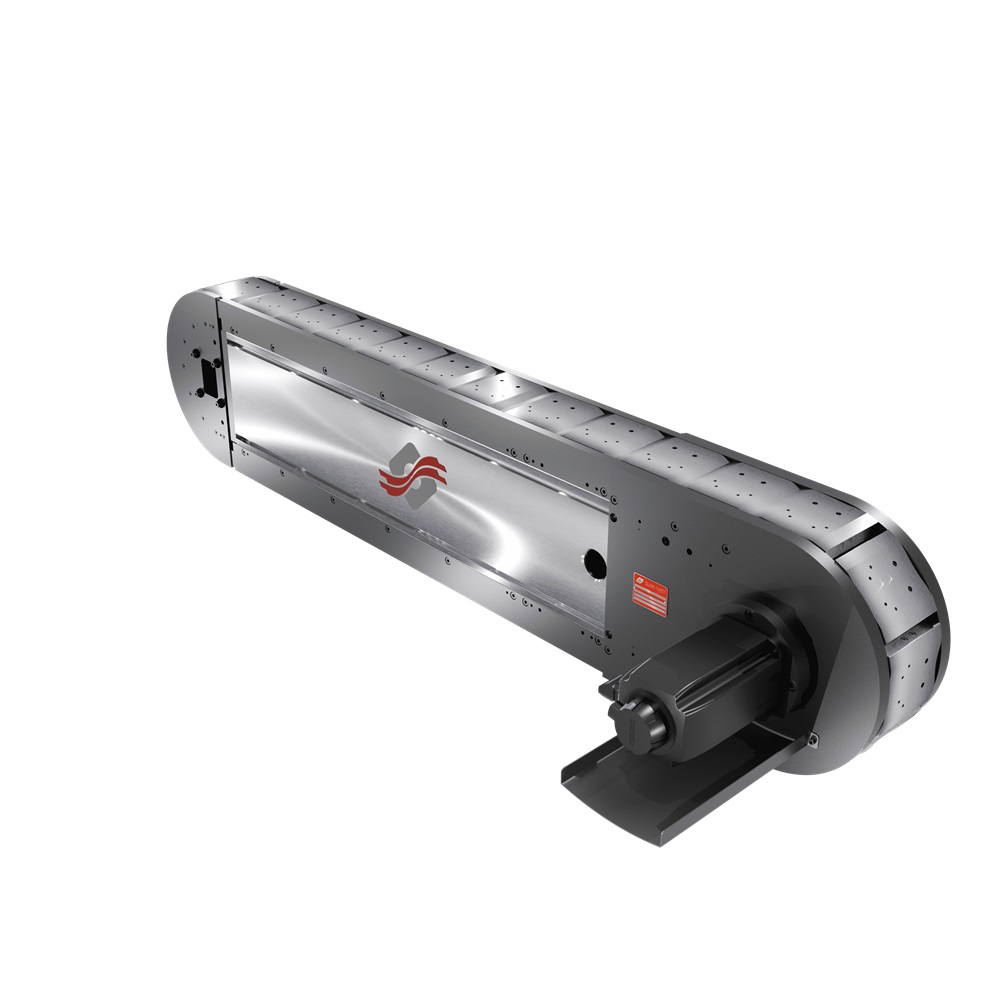 CLT - Conveyor with free pallets and chain-free dragging